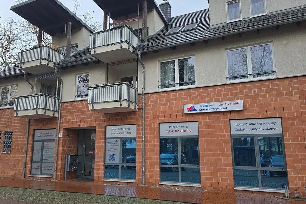 Außenansicht Gebäude Pflegedienst Stecher